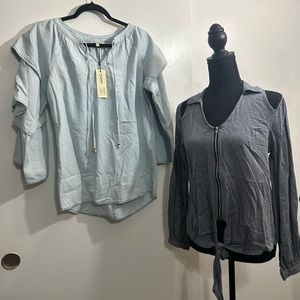 003 COMBO:  Denum inspired blouses size S